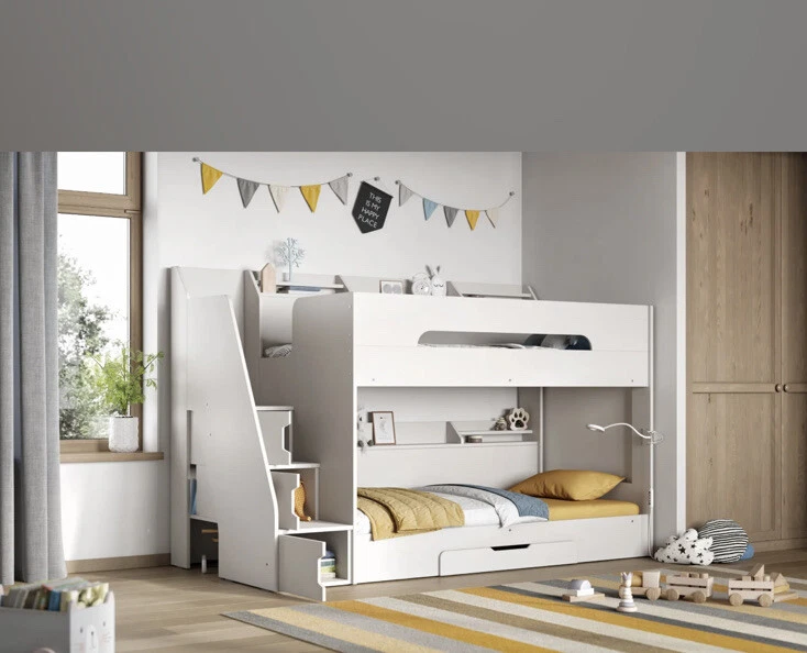 Flair Furnishings Slick Staircase triple Bunk Bed 